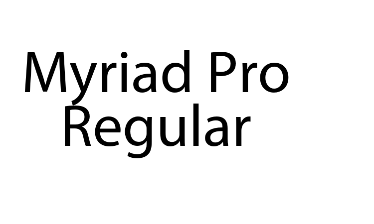 Myriad Pro Regular font