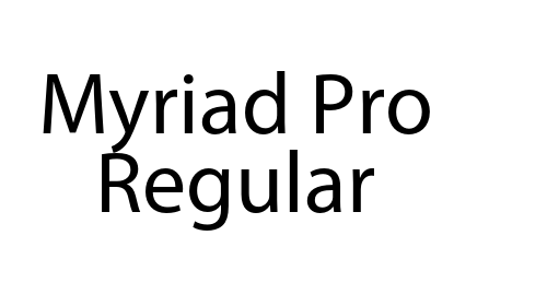 Myriad Pro Regular font