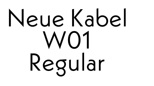 Neue Kabel W01 Regular font download