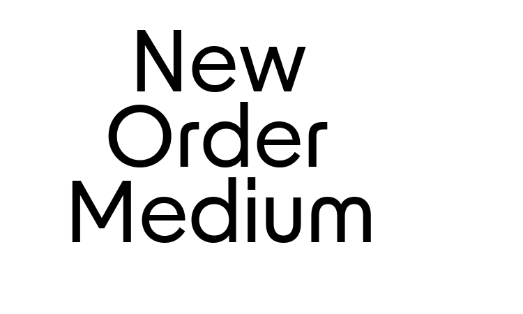 New Order Medium Font