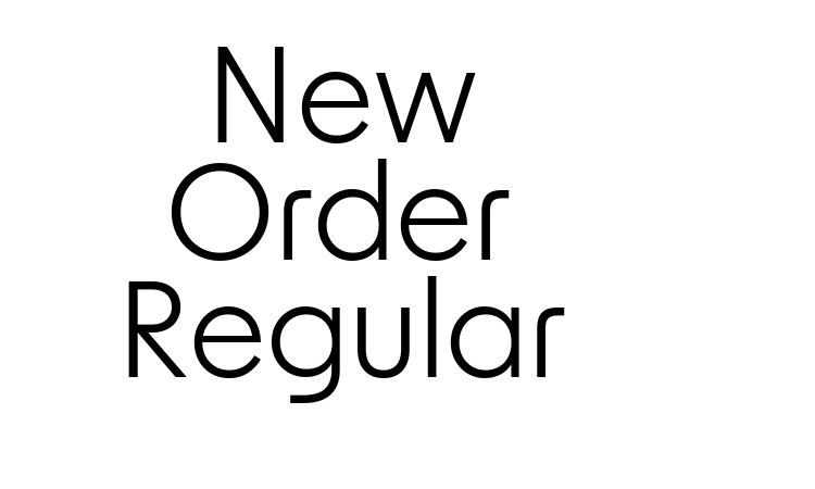 New Order Regular Font