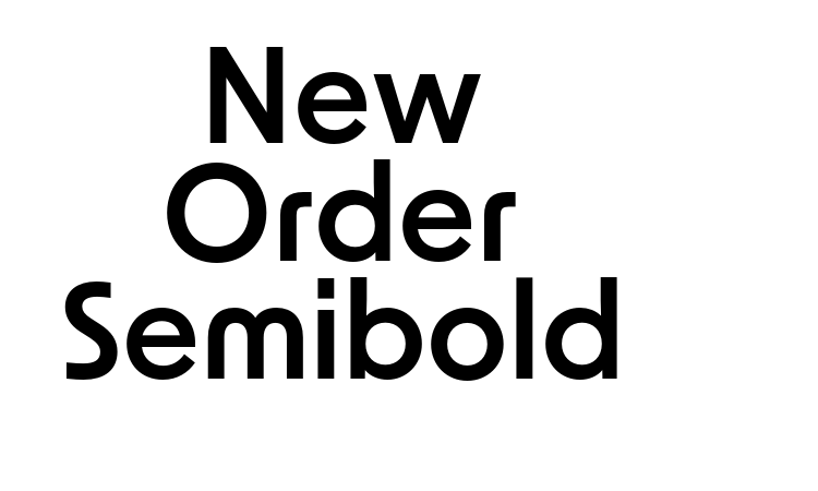 New Order Semibold Font