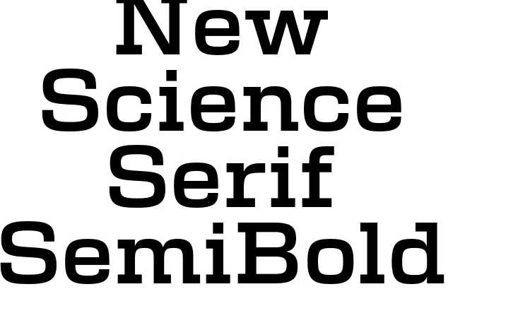 New Science Serif SemiBold Font