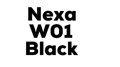 Nexa W01 Black font download