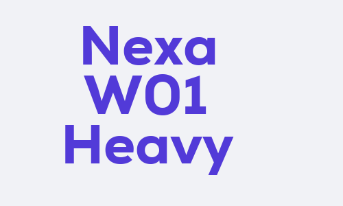 Nexa W01 Heavy Font