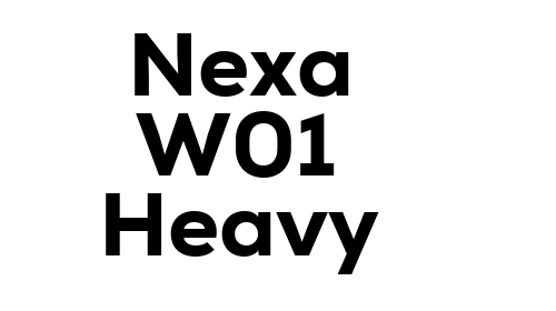 Nexa W01 Heavy font download