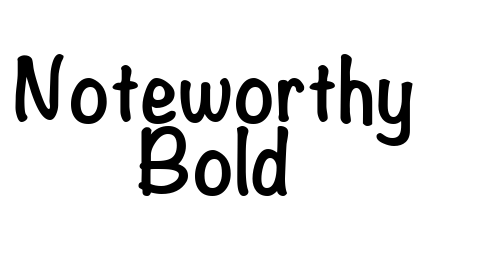 Noteworthy Bold font download