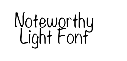 Noteworthy Light Font