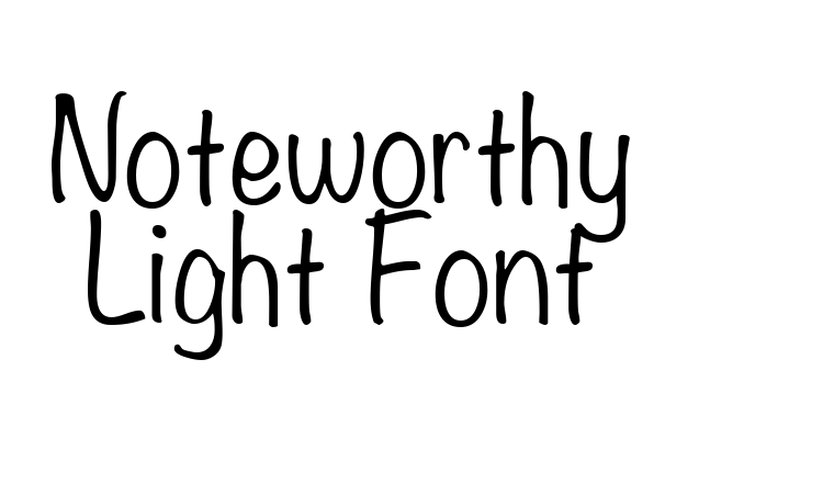 Noteworthy Light Font font