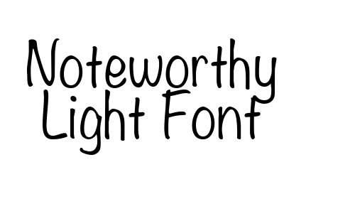 Noteworthy Light Font font