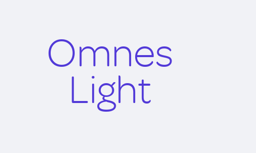 Omnes Light Font