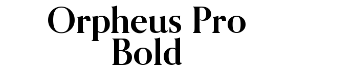 Orpheus Pro Bold font download