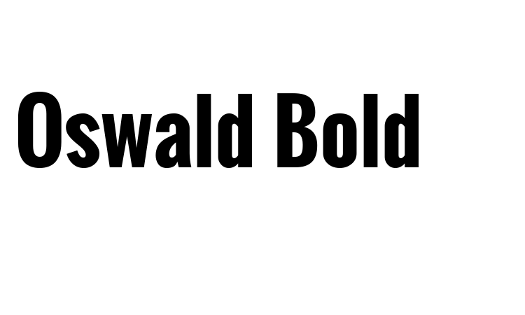 Oswald Bold font