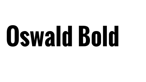 Oswald Bold font
