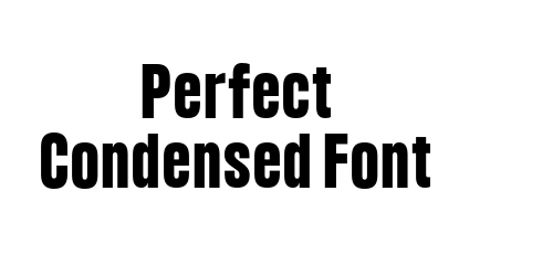 Perfect Condensed Font