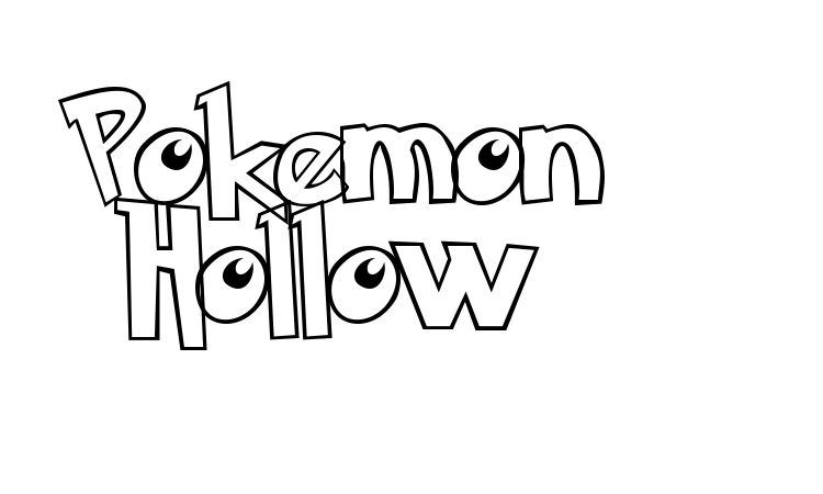 Pokemon Hollow Font