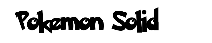 Pokemon Solid font download
