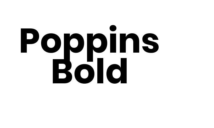 Poppins Bold font