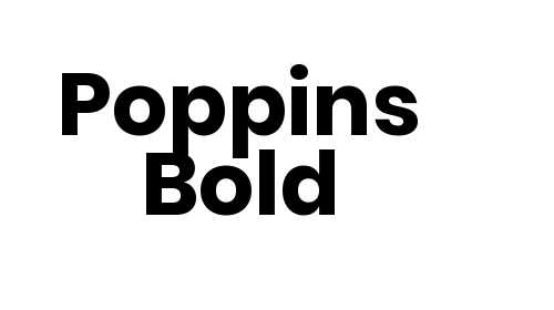 Poppins Bold font