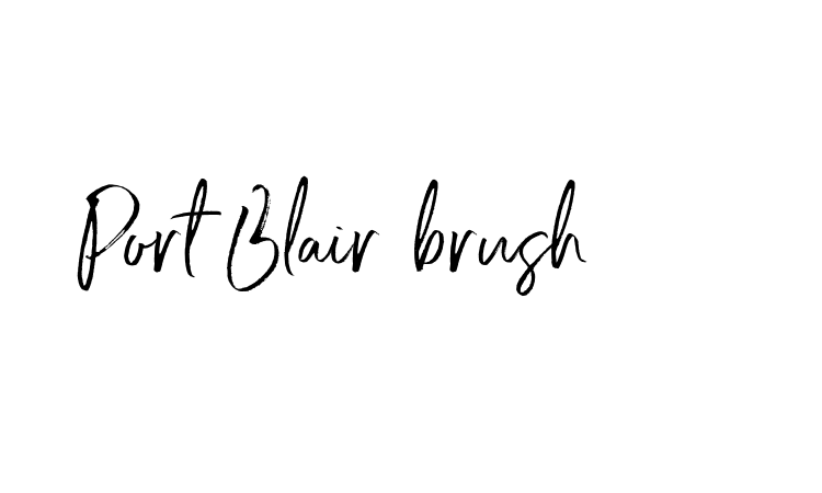Port Blair brush font