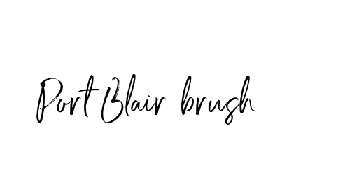 Port Blair brush font