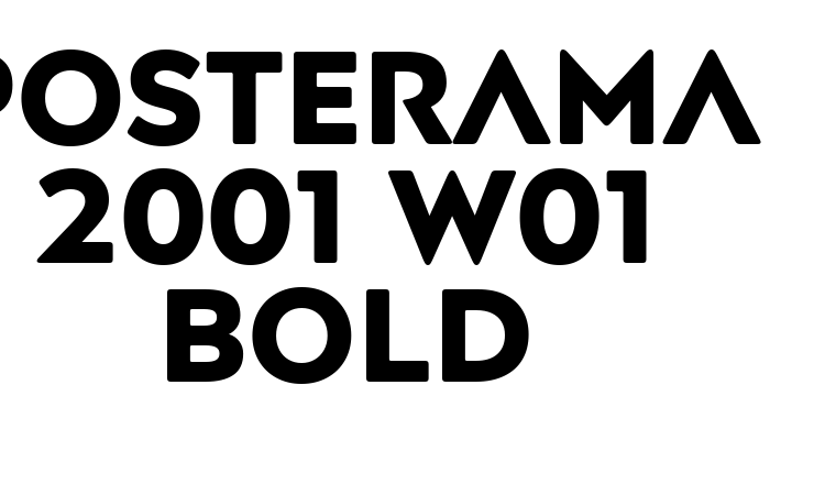 Posterama 2001 W01 Bold Font