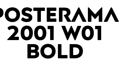 Posterama 2001 W01 Bold font download