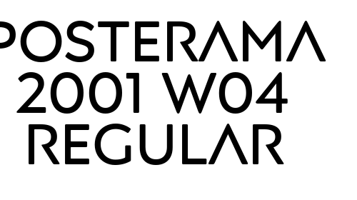 Posterama 2001 W04 Regular font download