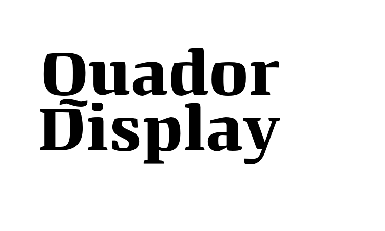 Quador Display font