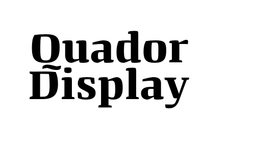 Quador Display font
