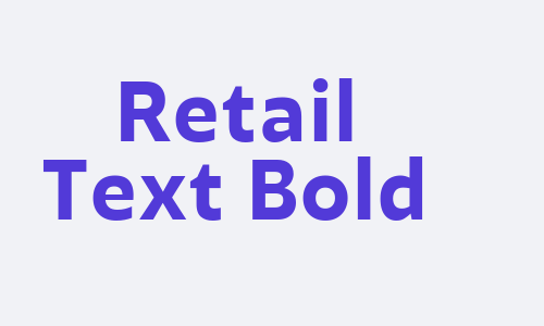 Retail Text Bold Font