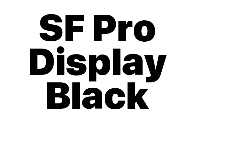 SF Pro Display Black Font