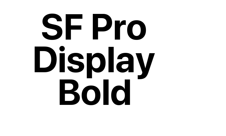 SF Pro Display Bold Font