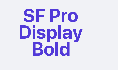 SF Pro Display Bold Font