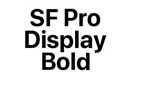 SF Pro Display Bold font download