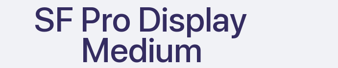SF Pro Display Medium