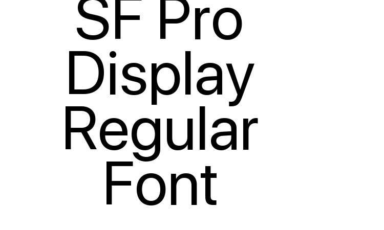 SF Pro Display Regular Font font