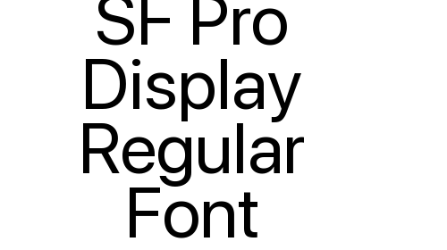SF Pro Display Regular Font font