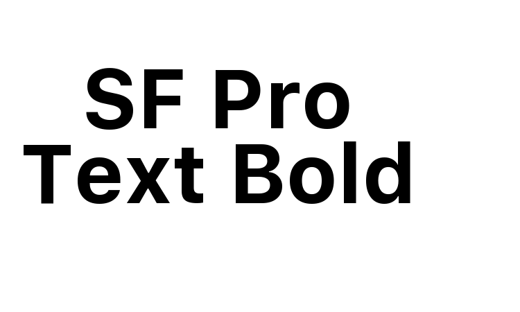 SF Pro Text Bold Font