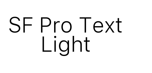SF Pro Text Light font download