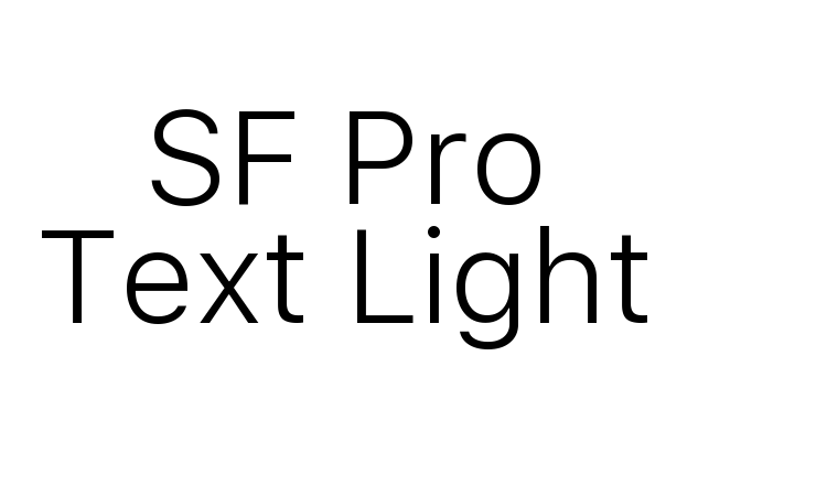 SF Pro Text Light Font