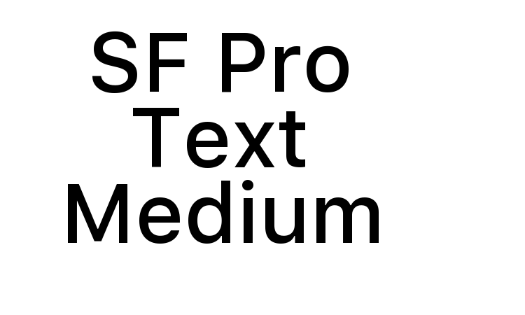 SF Pro Text Medium Font