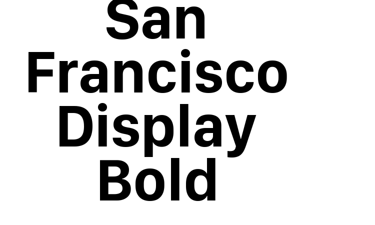 San Francisco Display Bold Font