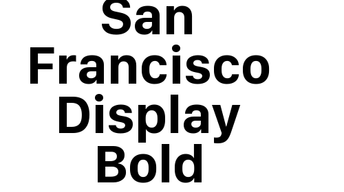 San Francisco Display Bold font download