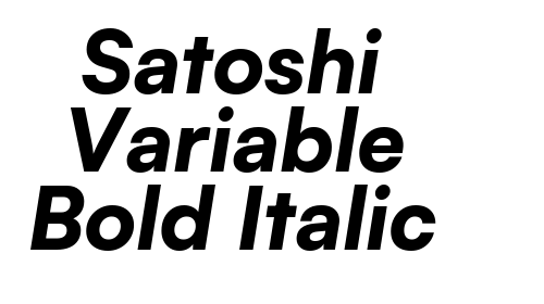 Download Satoshi Variable Bold Italic font