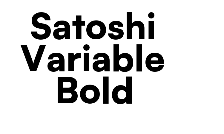 Satoshi Variable Bold Font
