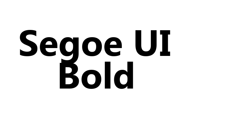 Segoe UI Bold font