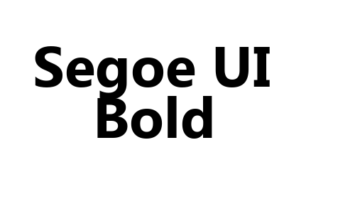 Segoe UI Bold font