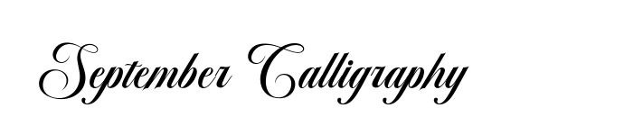September Calligraphy font download