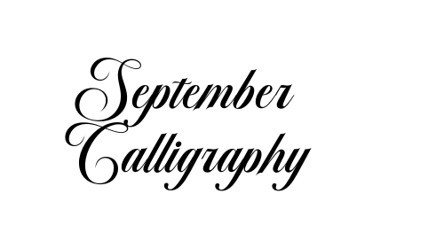 September Calligraphy font download